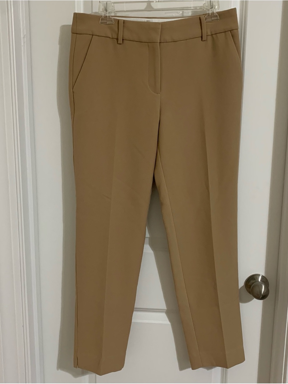 Talbots Women's Light Brown Straight-Leg Trousers